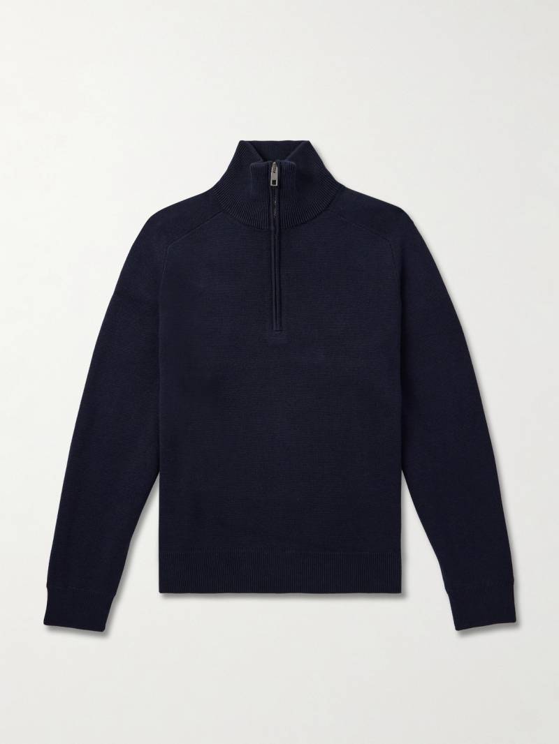 Nili Lotan - Nathaniel Cotton and Cashmere-Blend Half-Zip Sweater - Men - Blue - L von Nili Lotan