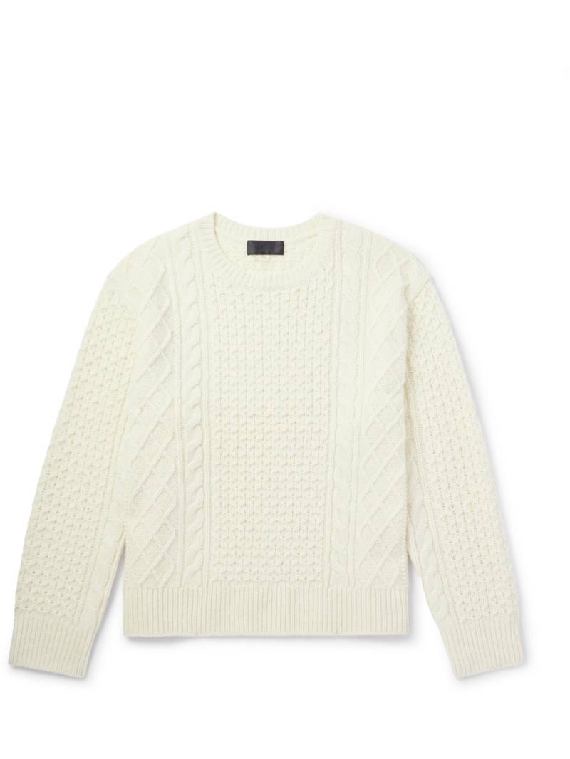 Nili Lotan - Owen Cable-Knit Merino Wool Sweater - Men - Neutrals - M von Nili Lotan