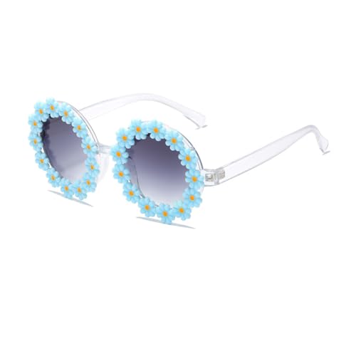 Nilioyul Kinder Sonnenbrille für Mädchen, sportlicher Stil mit kratzfesten Gläsern, UV Schutz, Mädchen Sonnenbrille im Alter von 6–8 Jahren, Sonnenbrille für Kinder, Blau von Nilioyul