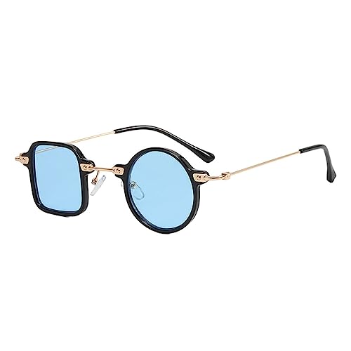 Nilioyul Klassische Sonnenbrille für Männer, modische Brillen, stilvolle und breite Augen, runde Sonnenbrille, Sonnenbrille für Damen, blau gerahmt von Nilioyul