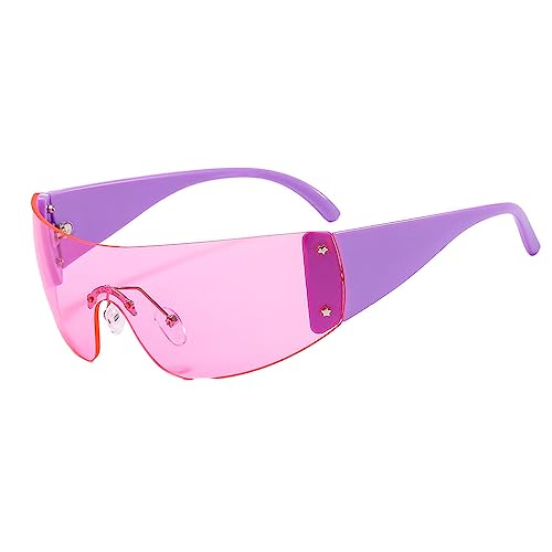 Nilioyul Stilvolle Herren Sonnenbrille für breite Anwendung und Haltbarkeit. Sonnenbrille für Damen, Damen Sonnenbrille, Sonnenbrille für Damen, C3 rosa Linse von Nilioyul