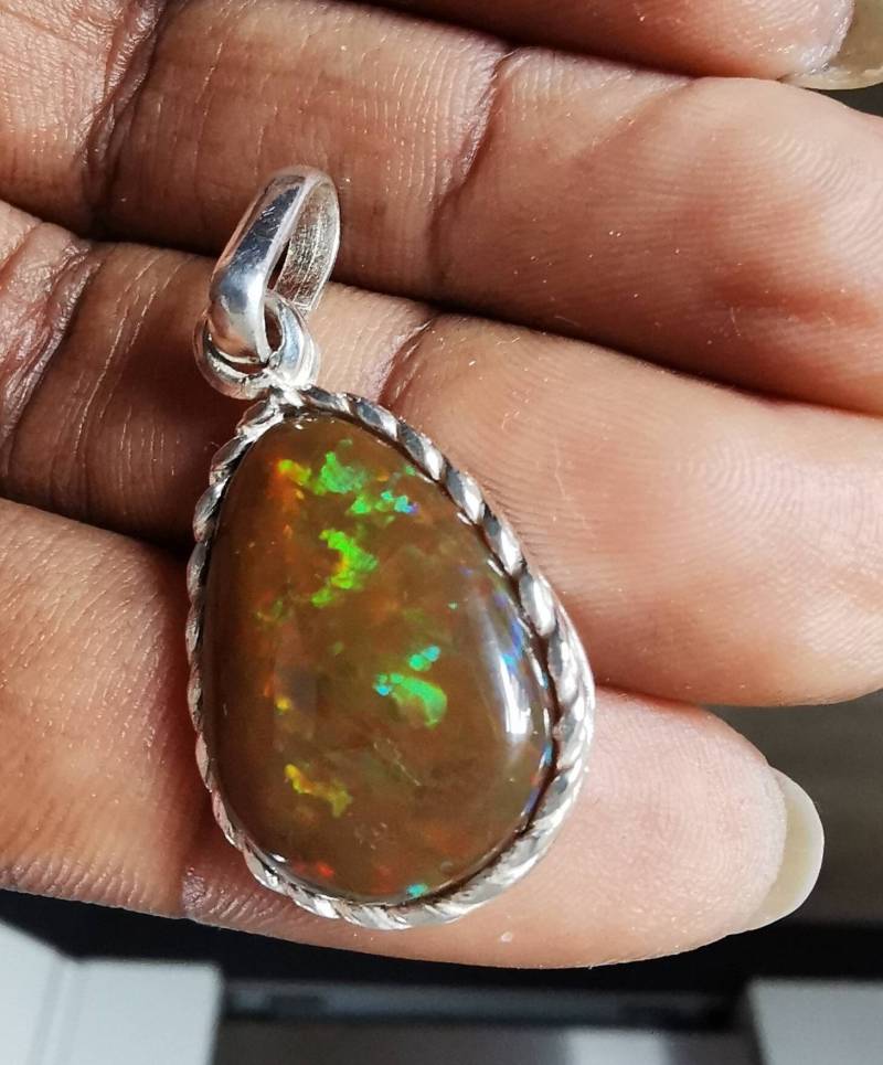 Äthiopien Multicolour Opal Anhänger Selbst Gemacht von Nilquelle