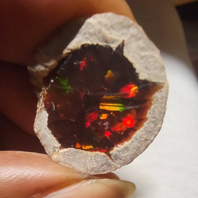 Multicolour Dark Wello Opal , Opale 36.70Ct Nr 01 von Nilquelle