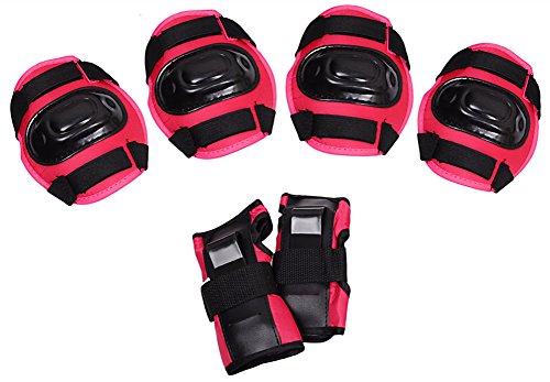 Kinder Schonerset: Handgelenkschoner, Ellbogenschoner, Knieschoner H108 Dark PINK Nils von Nils Extreme