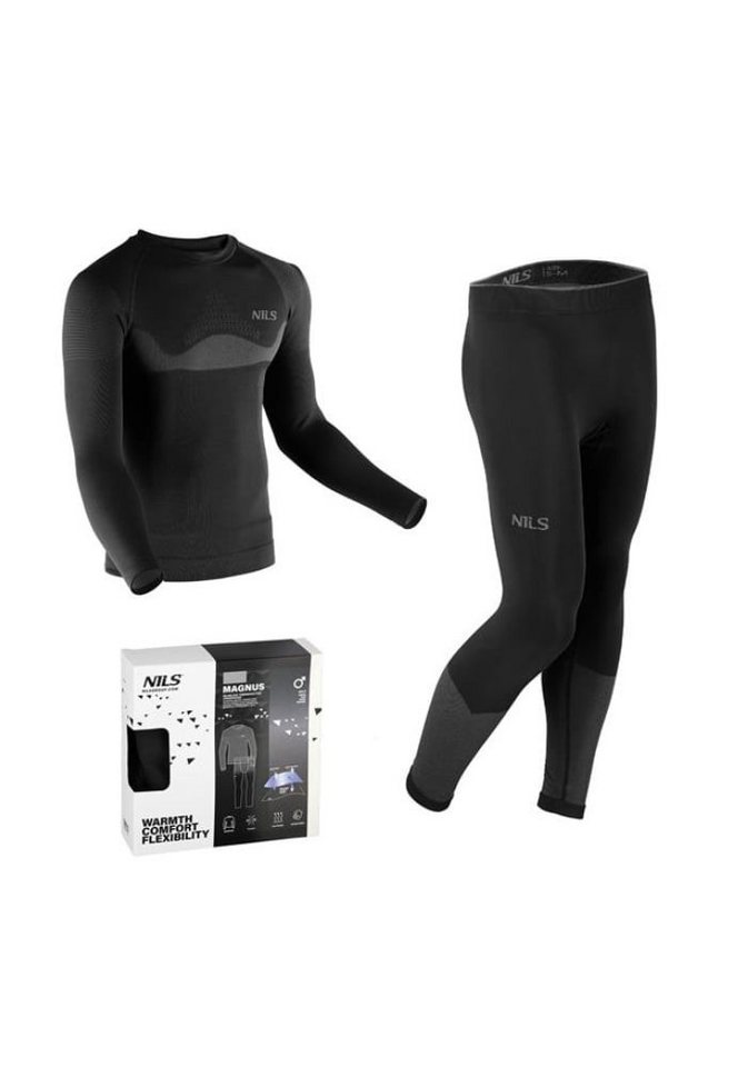 Nils Langarmshirt Funktionsunterwäsche-Set Magnus (Langarmshirt und lange Hose) schwarz von Nils