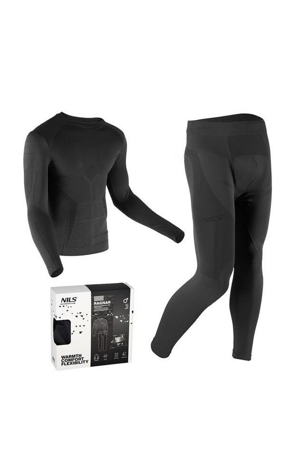 Nils Langarmshirt Funktionsunterwäsche-Set Ragnar (Langarmshirt und lange Hose) schwarz von Nils