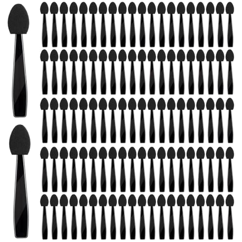 100 Stück Einweg Lidschatten Applikator Pinsel Mini Doppelseitige Pinsel Schwamm Applikator Reise Mehrzweck Make-up Pinsel für Lippen Augen für Frauen u von Niltracy