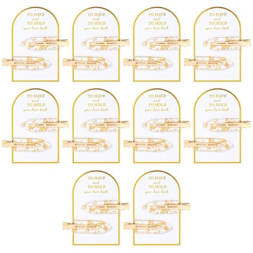 20 Stück Brautjungfer Haarspangen Falte Glitzer Haarspangen für Braut Frauen Mädchen Perfekte Braut Frisur Zubehör (20 Stück (10 Karten) Glitzer Haarspangen) von Niltracy