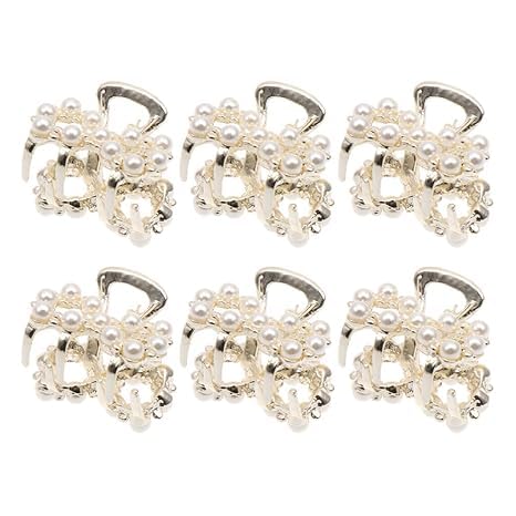 6 x Haarspangen mit Perlen und Strasssteinen, Haarspangen, Kopfschmuck, Haarschmuck für Frauen und Mädchen, Haarstyling von Niltracy