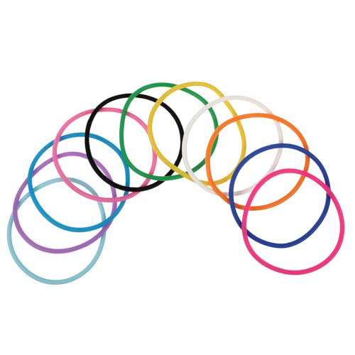 Niltracy Kleine runde Silikon-Armbänder, buntes Bonbon-Design und Silikon-Material, ideal für den täglichen Gebrauch und Party-Dekoration, 10 Stück von Niltracy