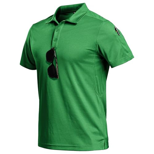 Nimaiple Poloshirt Herren Kurzarm Schnelltrocknend Atmungsaktiv Golf Poloshirts Wandershirt Arbeitsshirts Polohemd Herren Leichtgewicht Elastisch Funktionsshirt Sportshirts Tactical Shirt für Freizeit von Nimaiple