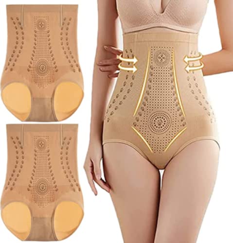 IONSTech Einzigartiger Faser-Restaurierungsformer, hohe Taille, Baumwolle, körperformender Slip für Frauen (Medium, Haut x 2) von Nimedala