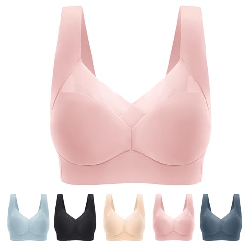 Nimedala Hatme-BH für Frauen, [Upgrade] Hatme-BH zur Haltungskorrektur, Hatme-BHS für ältere Frauen (Pink,5XL) von Nimedala