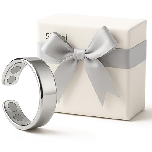 VitalRing Magnetringe Damen - Sömni Ring Damen Wechseljahre Original - Reduziert Stress & Angstgefühle Verbessert dieSchlafqualität (Silber) von Nimedala