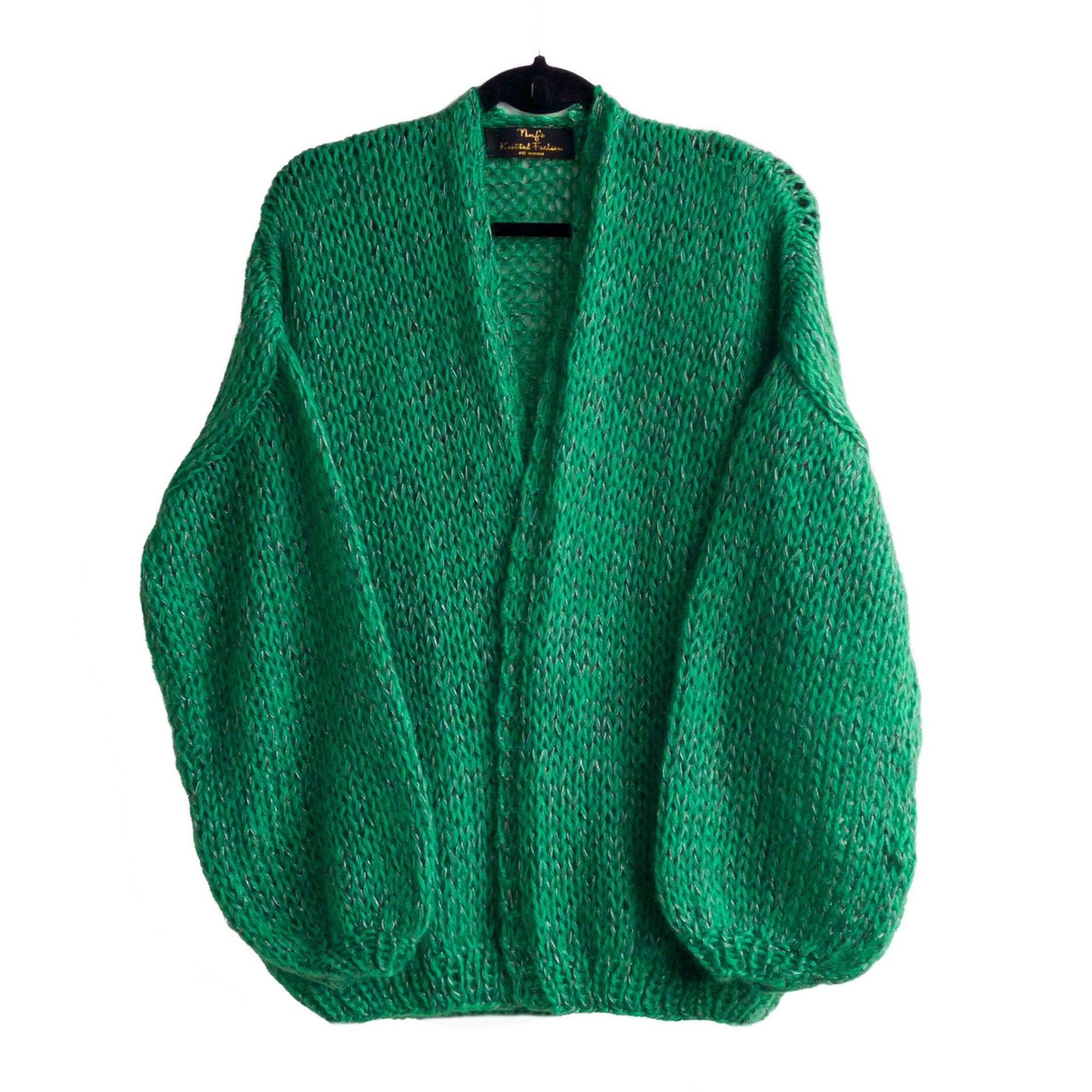 Handgestrickte Mohair Strickjacke von NimfsKnittedFashion