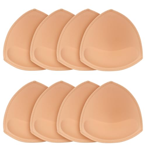 Nimiah BH Pads Einsätze 4 Paar, genäht Rand abnehmbare Brust Ersatz Polsterung für Badeanzug Sport Fits CD Cup von Nimiah