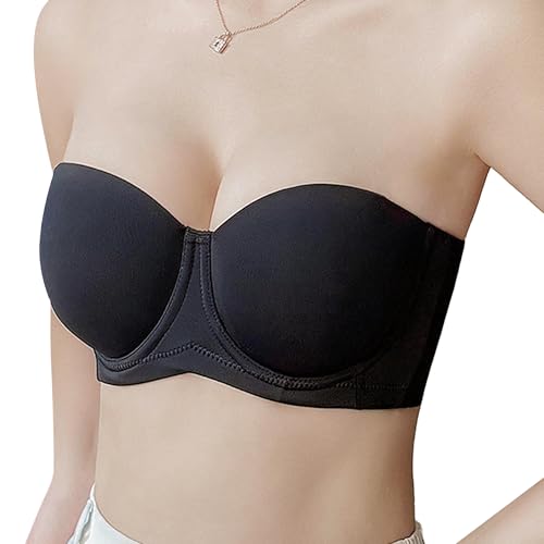 Nimiah Damen Bügel BH Schwere Unterstützung - Half Cup BH mit Geformten Cups in Schwarz (Große Größen) von Nimiah