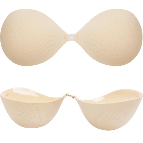 Nimiah Super dicker Klebe BH - Instant Volume Sticky Bra für flache Brust Unisex Mastektomie Transgender Anfänger, Beige, (Medium) 34-36AA/A von Nimiah