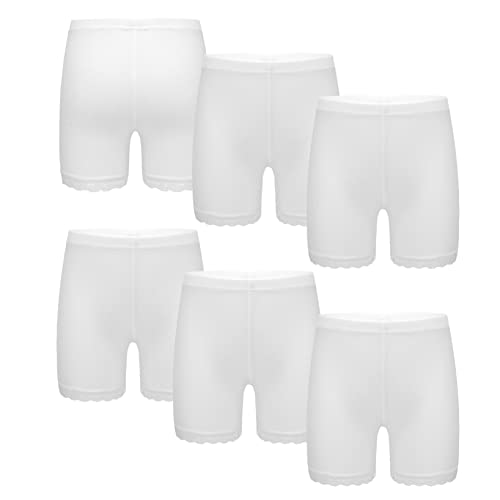 Nimiya Kinder 4er Pack Mädchen Pantys Boxershorts Unterwäsche Aus Baumwolle Ballett Unterhose Tanzen Unterwäsche Sicherheitskleid Höschen Gym Slips C Weiss 6Pack 170-176 von Nimiya