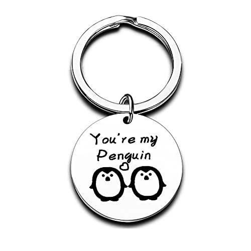 Nimteve Schlüsselanhänger für Paare, mit englischer Aufschrift "You're My Penguin Lover", lustiges Geschenk für Freund, Freundin, Pinguin, Liebesgeschenk (You're My Penguin), You're My Penguin, von Nimteve