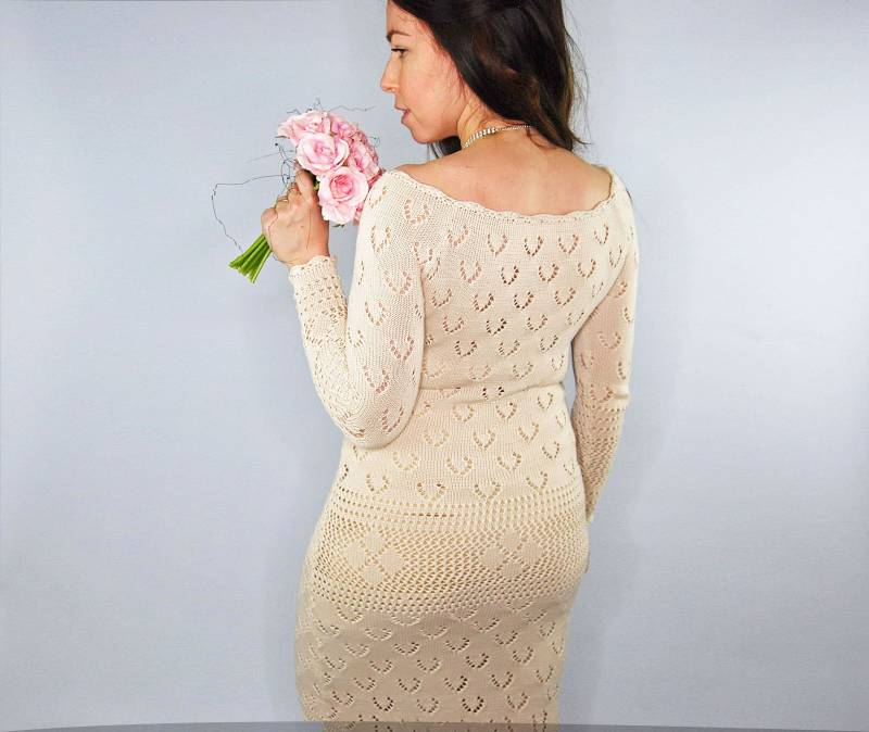 Boho Brautkleid, Gehäkeltes Hochzeitskleid, Spitzenkleid von NinElDesign