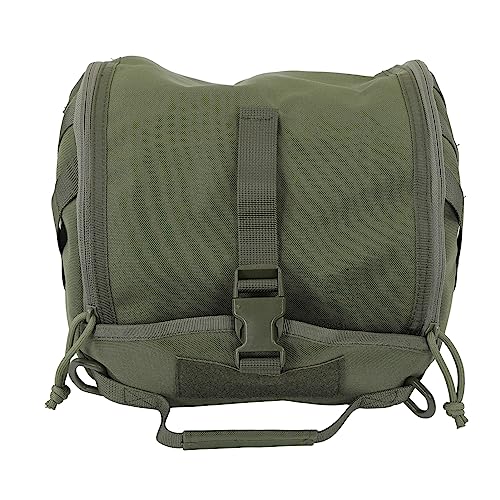 NinGYiYan Camping -Helm -Tasche, Leinwand, Kratzer - Prävention, einstellbar, für Harte Hüte (OD grün) von NinGYiYan