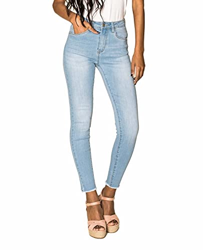 Nina Carter Art: P077 Damen Skinny Fit Jeanshosen HIGH Waist Jeans (Hellblau (P077-6), XS) von Nina Carter