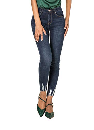 Nina Carter Art: P090 Damen Skinny Fit Jeanshosen HIGH Waist (Dunkelblau (P090-2B), M) von Nina Carter