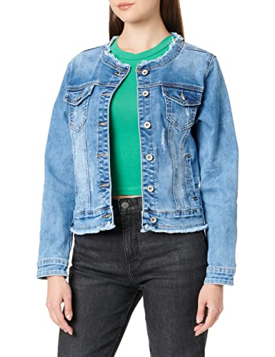 Nina Carter Art: S337 Damen Jeansjacke Denim-Jacke Übergangsjacke (Blau (S337), M, m) von Nina Carter