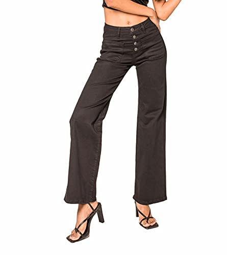 Nina Carter Damen Jeanshosen Flared Bootcut High Waist Jeans (Schwarz (P187-1), M, m) von Nina Carter