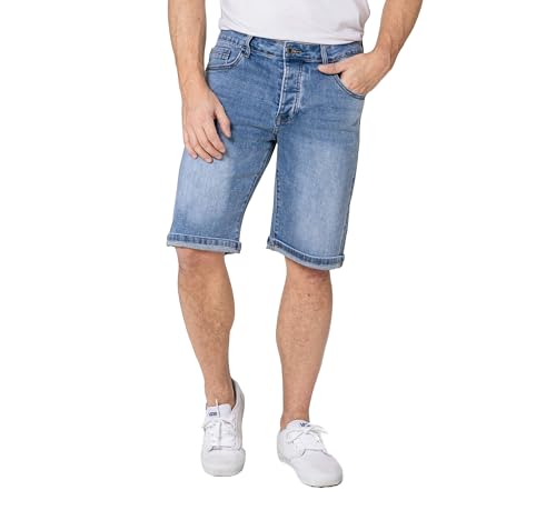 Nina Carter Herren Jeans Shorts Regular Fit Stretch Used-Look Herrenshorts (Hellblau (B802-3), 32) von Nina Carter