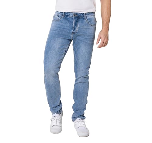 Nina Carter Herren Stretch Jeans Regular Fit Basic Jeans-Hose (Hellblau (B801-3), 29) von Nina Carter