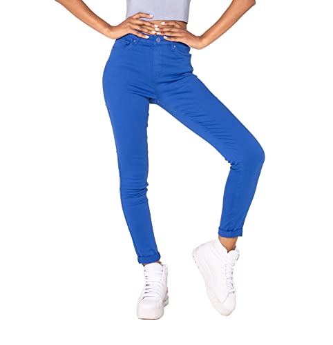 Nina Carter P056 Damen Jeanshosen Skinny Fit Jeans High Waist (Royal Blau (P109-12B), S) von Nina Carter