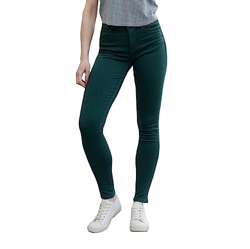 Nina Carter P106 Damen Jeanshosen Slim Fit Push-Up Skinny Jeans Mid-High Waist, Dunkelgrün (P106-9), XS von Nina Carter