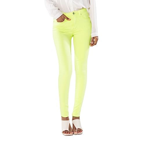 Nina Carter P106 Damen Jeanshosen Slim Fit Push-Up Skinny Jeans Mid-High Waist, Neongrün (P106-11), M von Nina Carter