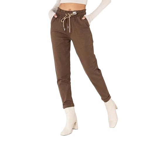 Nina Carter P500 Damen Jogginghose High Waist Jeanshosen Sommer Jeans (Schokolade (P500-67), M) von Nina Carter
