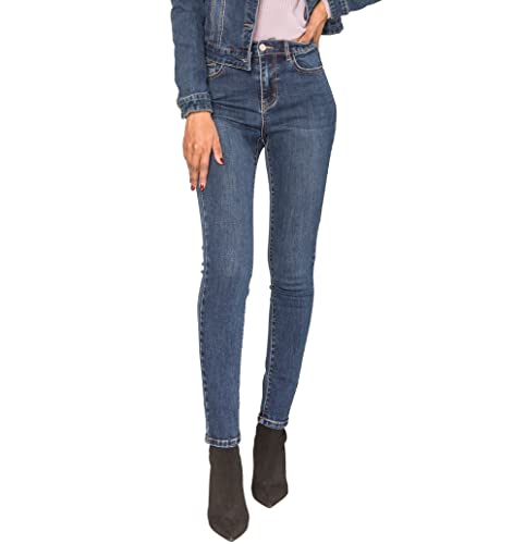 Nina Carter S518-S520 Damen Skinny Fit Jeanshosen Push UP Stretch Jeans Used-Look (Blau (S518), XS) von Nina Carter