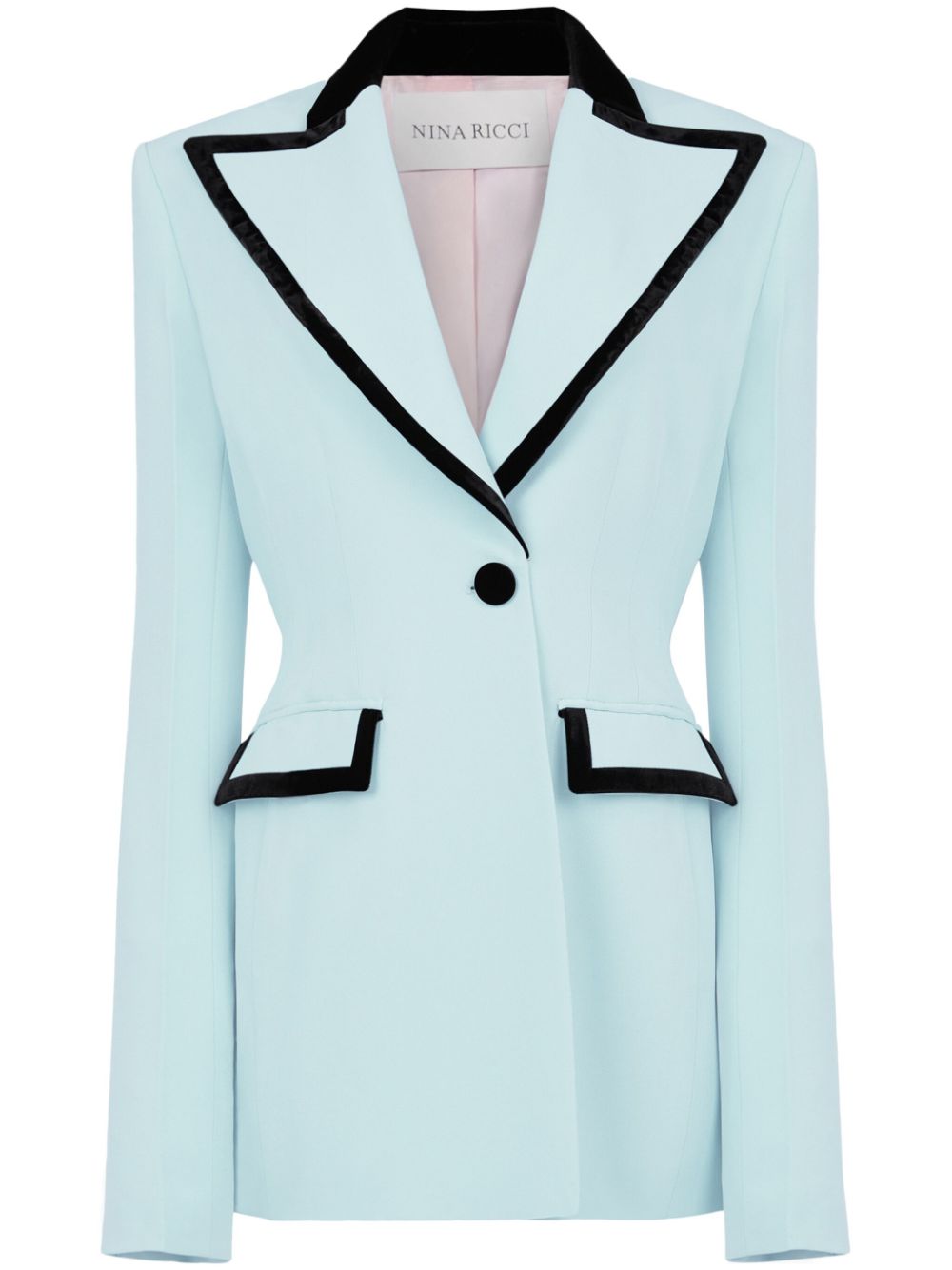 Nina Ricci Cady Blazer mit Samtbesatz - Blau von Nina Ricci