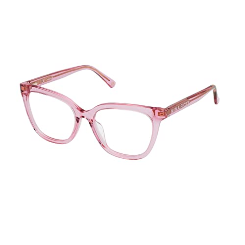 Nina Ricci Damen Vnr288 Sonnenbrille, Glänzend/Transparent/Pink, 66 von Nina Ricci