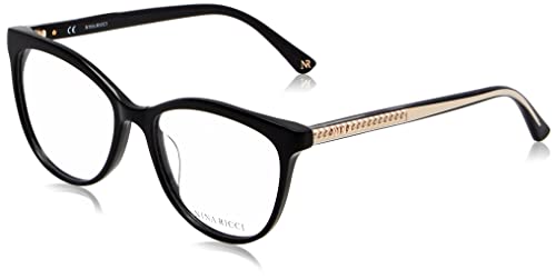 Nina Ricci Damen Vnr342 Sonnenbrille, schwarz (Shiny Black), 66 von Nina Ricci