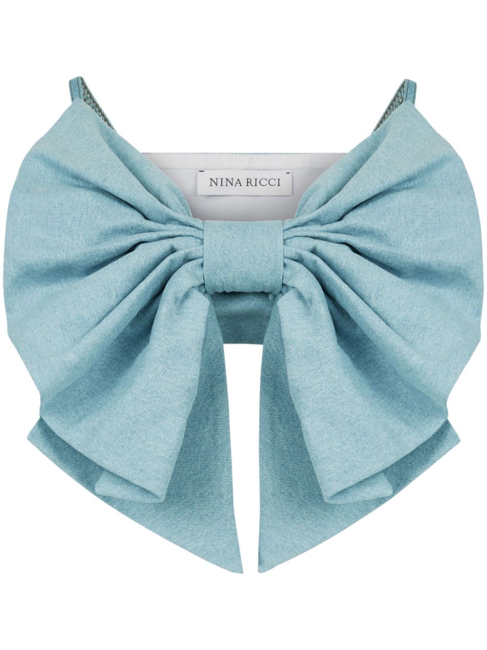 Nina Ricci Jeans-Bralet mit Oversized-Schleife - Blau von Nina Ricci