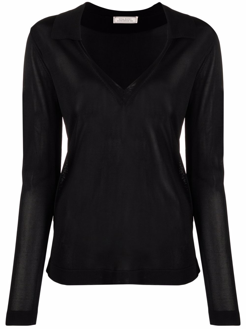 Nina Ricci Pullover mit V-Ausschnitt - Schwarz von Nina Ricci