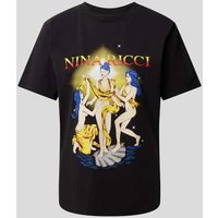 Nina Ricci T-Shirt mit Motiv-Print in Black, Größe L von Nina Ricci