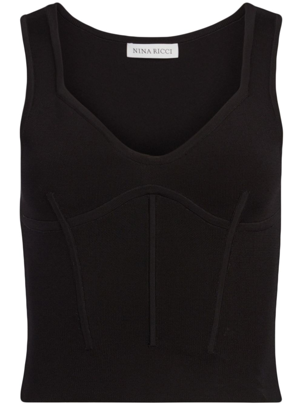 Nina Ricci Tanktop mit Corsage - Schwarz von Nina Ricci