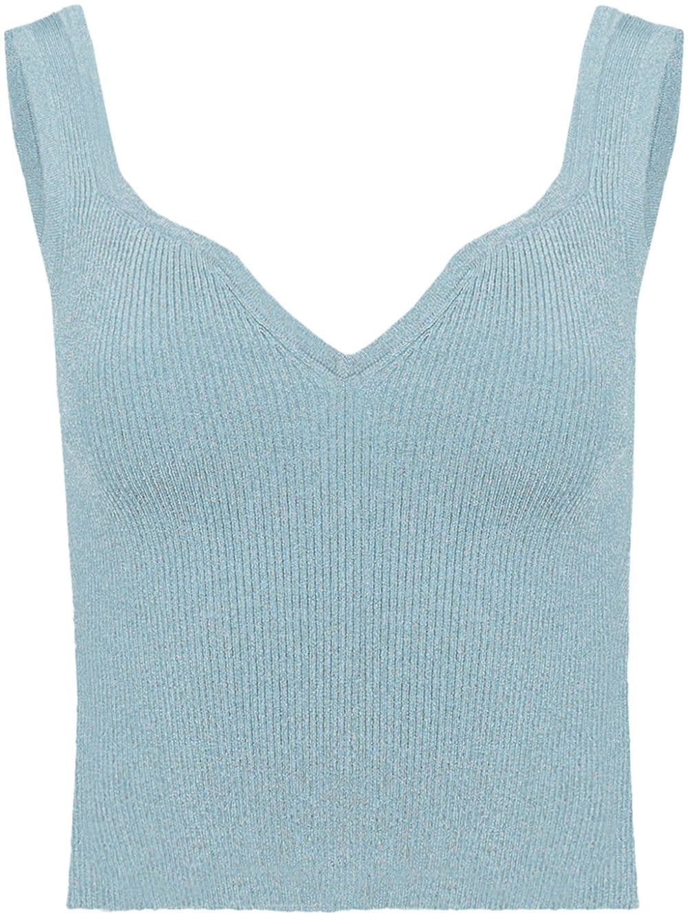 Nina Ricci Top mit Herzausschnitt - Blau von Nina Ricci