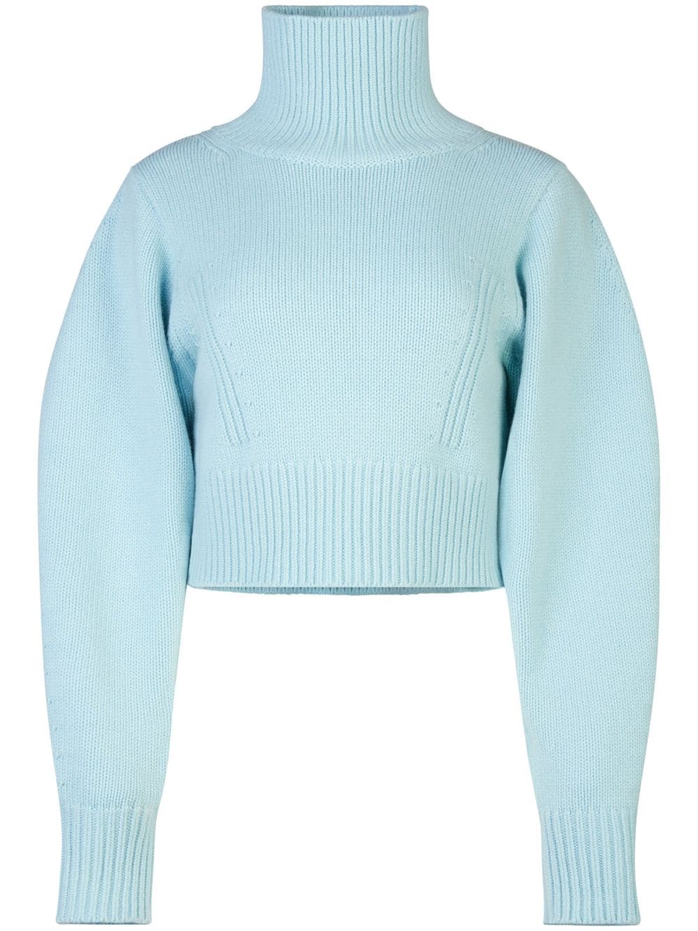 Nina Ricci Cropped-Pullover mit Stehkragen - Blau von Nina Ricci