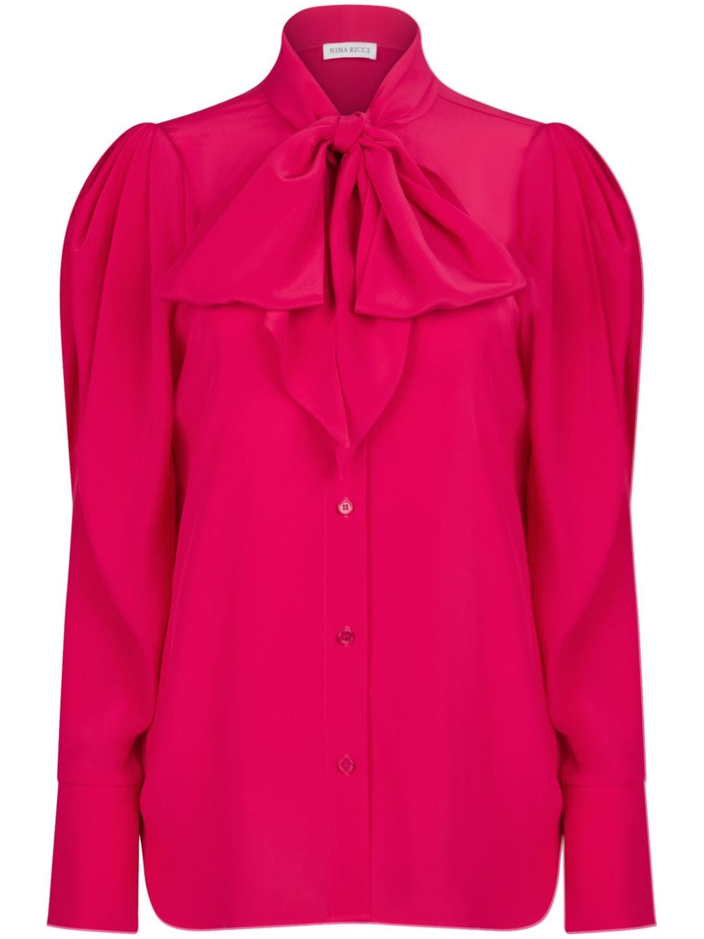 Nina Ricci Seidenbluse mit Schleifenkragen - Rosa von Nina Ricci