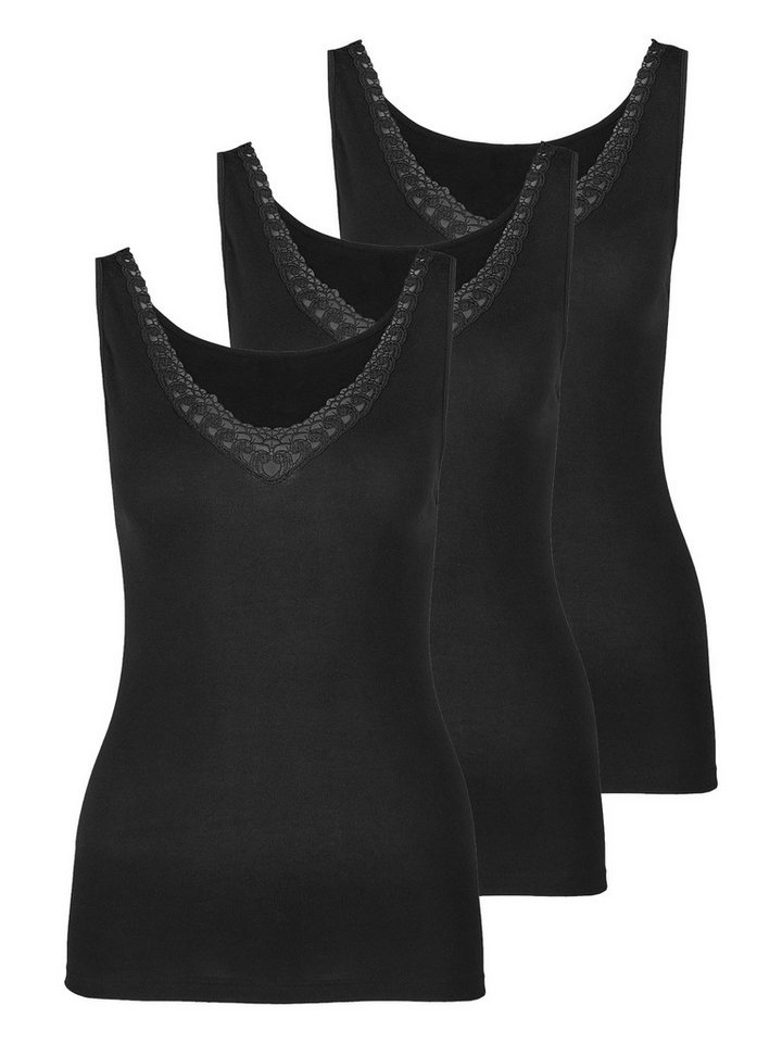 Nina Von C. Achselhemd 3er Pack Damen Achselhemd Daily (Packung, 3-St) - von Nina Von C.