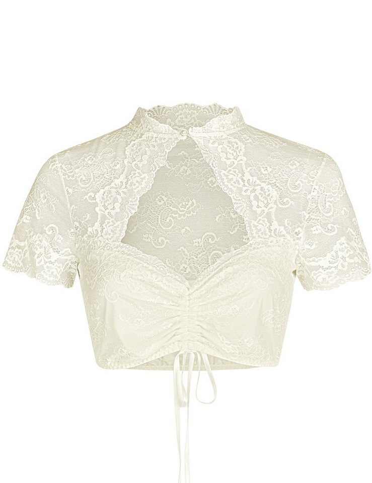 Nina Von C. Dirndlbluse Spitzen Bluse 'Selina' Stehkragen 16462892, Champ von Nina Von C.