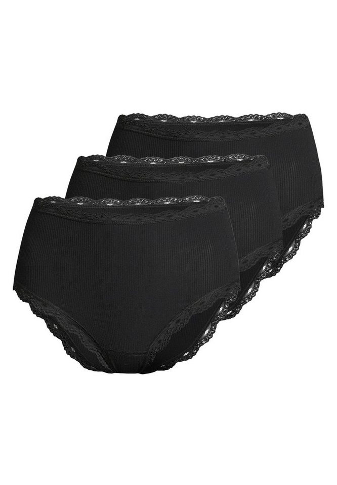 Nina Von C. Hüftslip 3er Pack Body & Soul (Spar-Set, 3-St) Hüftslip - Blickdicht - Dekorative Spitzenabschlüsse in Häkeloptik von Nina Von C.